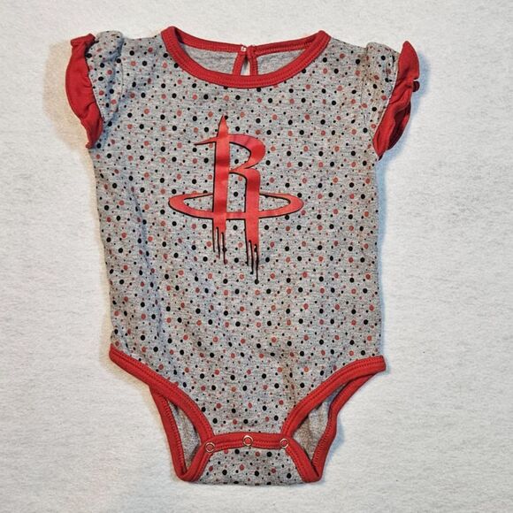NBA Infant Girl Houston Rockets one piece romper 6-9 months - Picture 1 of 7